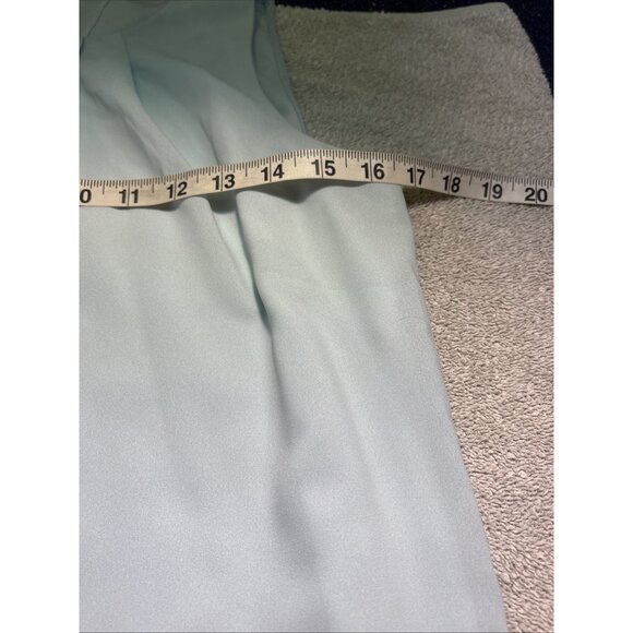 J.Crew J Crew Light Blue Sleeveless Tiered Blouse Back Keyhole Pleated Sz 0 - Picture 8 of 9